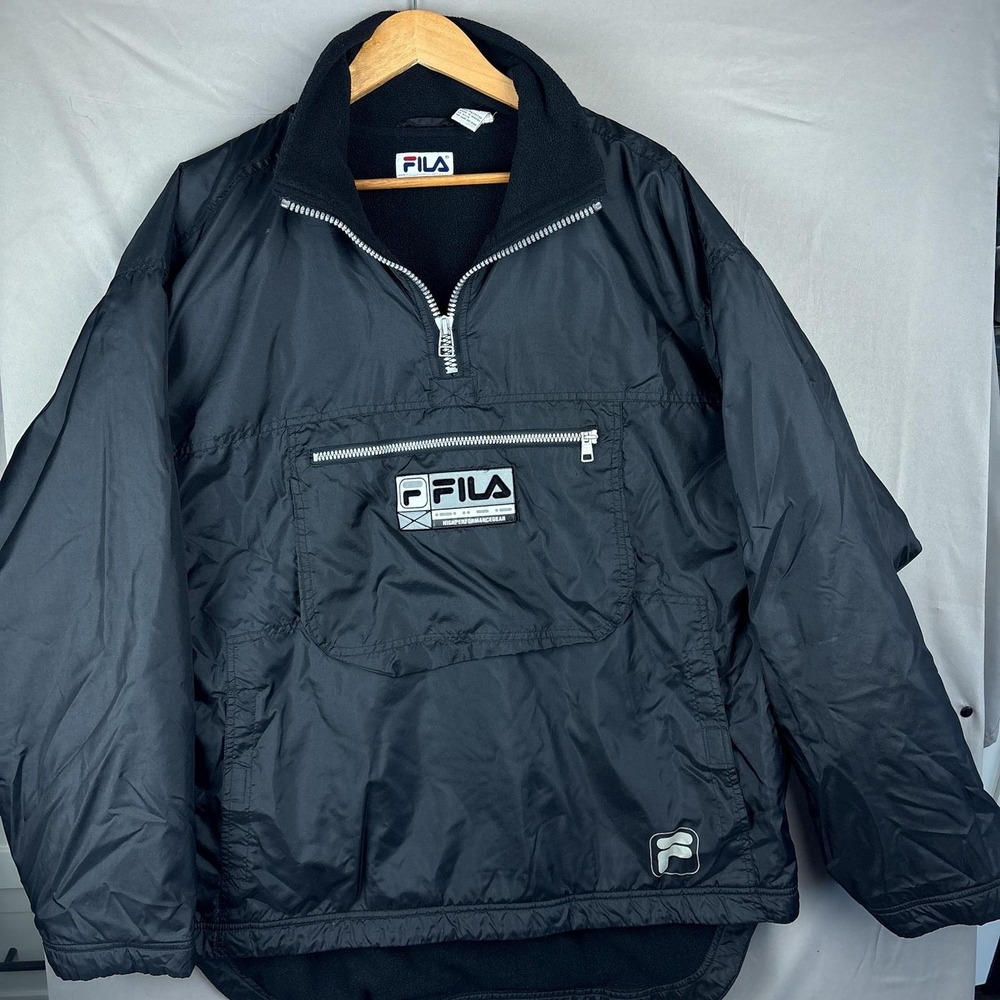 Y2K FILA Fleece-Lined Anorak Mens XL Quarter Zip Jacket